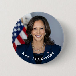 Vice President Kamala Harris Officiell Porträtt Knapp