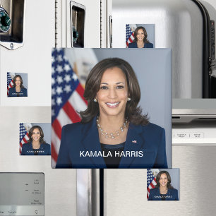 Vice President Kamala Harris Officiell Porträtt Magnet