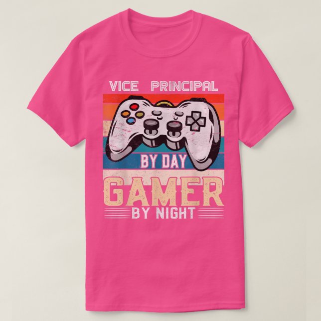Vice-Principal by day gamer by night video gaming  T Shirt (Design framsida)