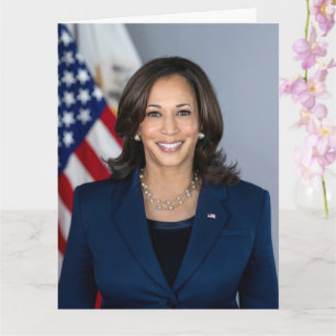 Vicens president Kamala Harris Porträtt Birthday Kort
