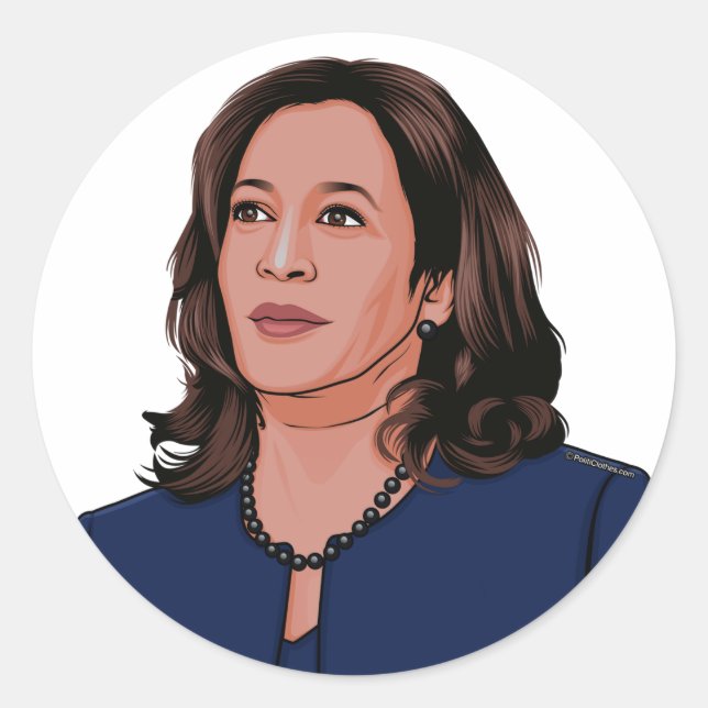 Vicens president Kamala Harris Runt Klistermärke (Framsida)
