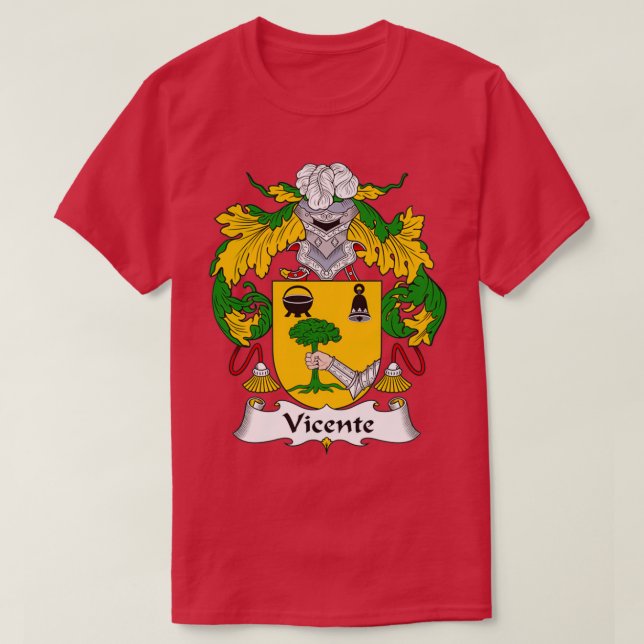 Vicente Jackar Arm Family Crest T Shirt (Design framsida)