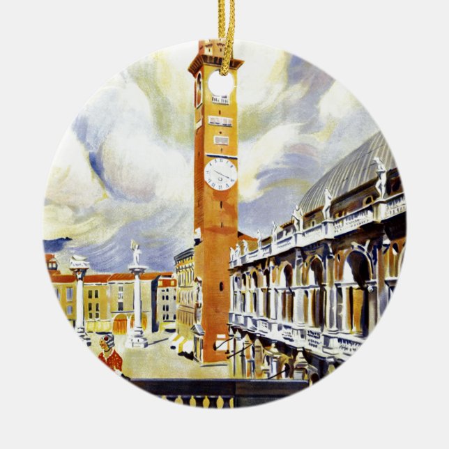 Vicenza italienBasilica Palladiana Julgransprydnad Keramik (Framsidan)