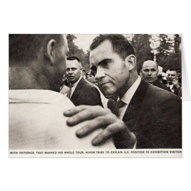 Vicepresident Nixon i sovjet - union Hälsningskort (Framsidan Horizontal)