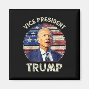 Vicepresident Trump Usa Flagga Biden 2024 Val M Magnet