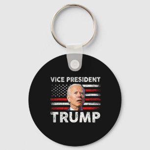 Vicepresident Trump Usa Flagga Biden 2024 Val M Nyckelring