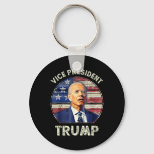 Vicepresident Trump Usa Flagga Biden 2024 Val M Nyckelring