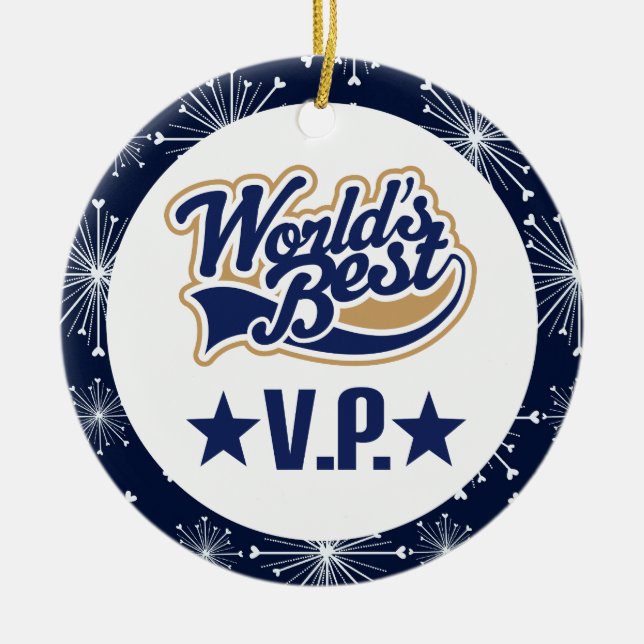 Vicepresidentgåvaprydnad Julgransprydnad Keramik (Framsidan)