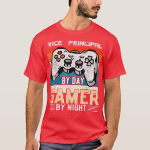 VicePrincipal per dag-spelare genom nattvideospel T Shirt