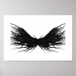 Vices Abstract Black Wings Alcohol Ink Art Poster