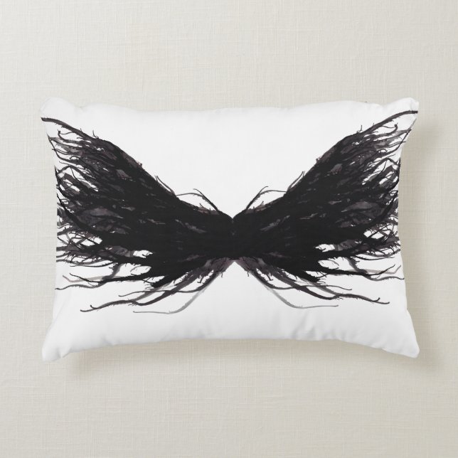 Vices Abstract Black Wings Alcohol Ink Art Prydnadskudde (Framsidan)