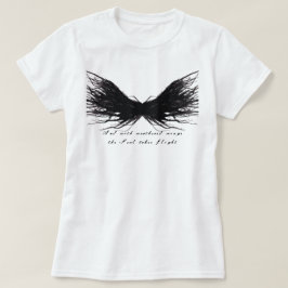 Vices Abstract Black Wings Alcohol Ink Art T Shirt