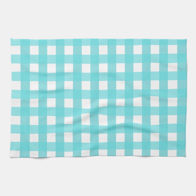 Vichy Bleu Ciel Kökshandduk (Horisontell)