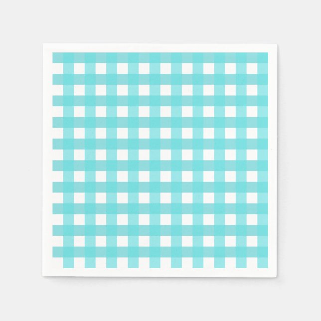 Vichy Bleu Ciel Pappersservett (Framsidan)