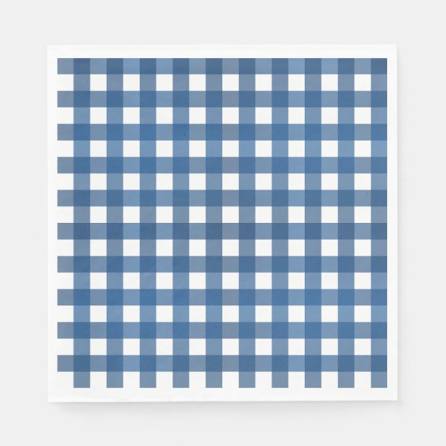 Vichy Bleu marine Pappersservett (Framsidan)