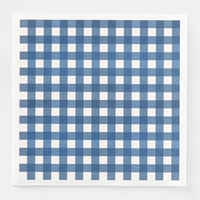 Vichy Bleu marine Pappersservett (Framsida)