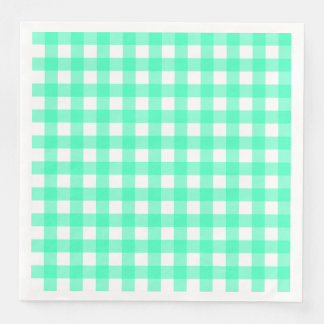 Vichy Bleu Turquoise Pappersservett