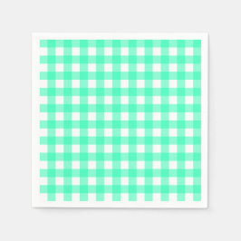 Vichy Bleu Turquoise Pappersservett