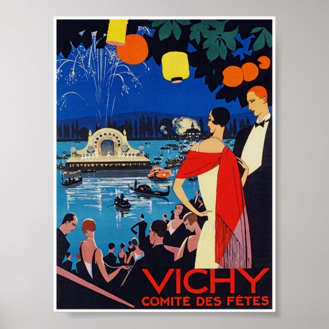 Vichy Frankrike Vintage resor Poster (Framsidan)