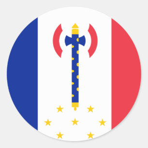 Vichy frankrikeflagga runt klistermärke