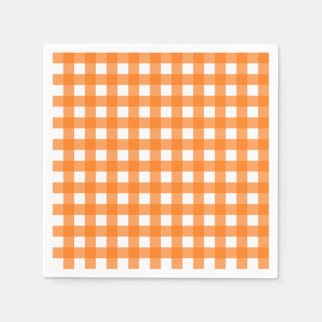 Vichy Orange Pappersservett (Framsidan)