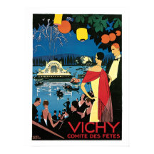 Vichy Vintage Fransk Travel Poster