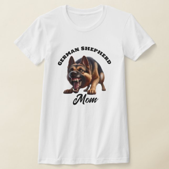 Vicious German Shepherd Mamma T Shirt (Laydown)