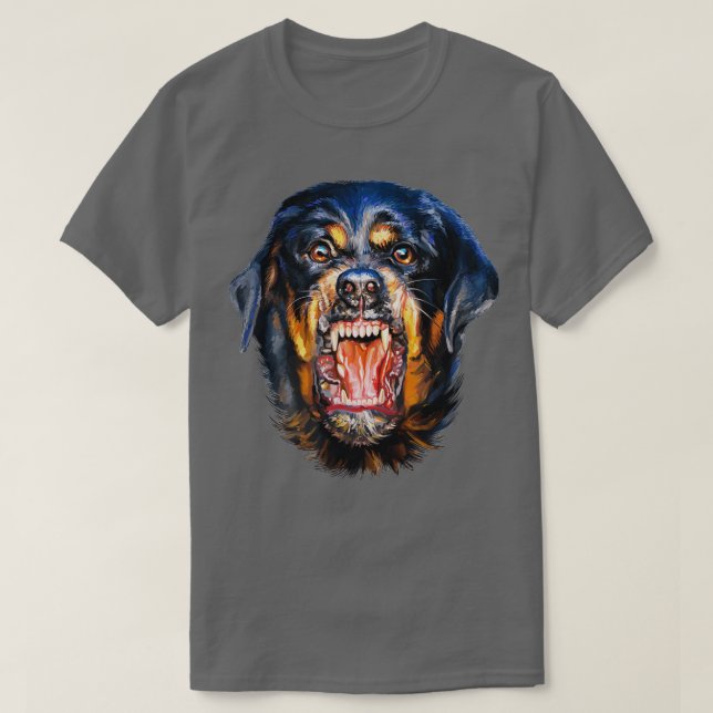 Vicious Rottweiler Hund T Shirt (Design framsida)