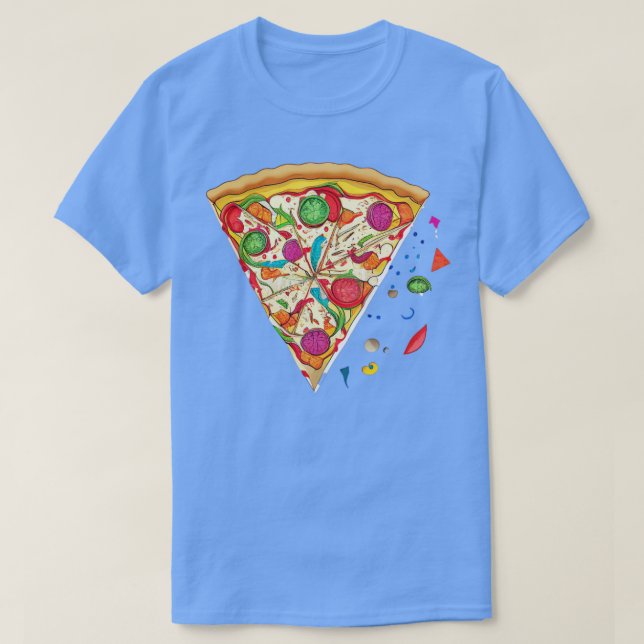 Vickad pizza Origami-skiva T Shirt (Design framsida)