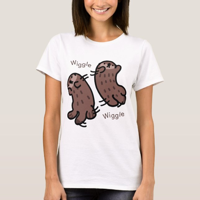 Vickande sjöutterbebis t shirt (Framsida)