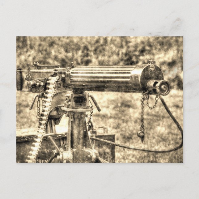 Vickers Maskin Gun Vintage Vykort (Framsida)