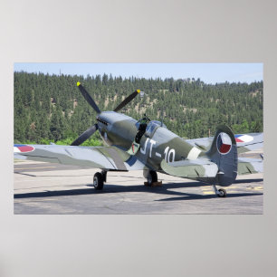 VICKERS SPITPFIRE PÅ STANDBY POSTER