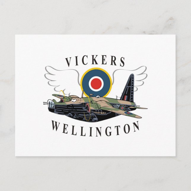 Vickers Wellington Vykort (Framsida)