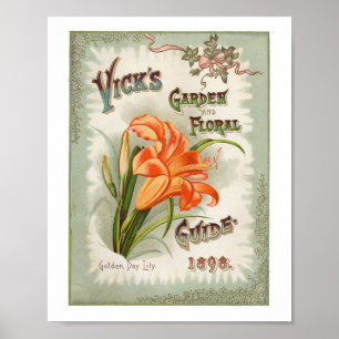 Vicks trädgård & blomma 1898 poster