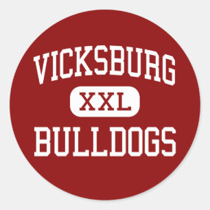 Vicksburg - Bulldog - High - Vicksburg Michigan Runt Klistermärke