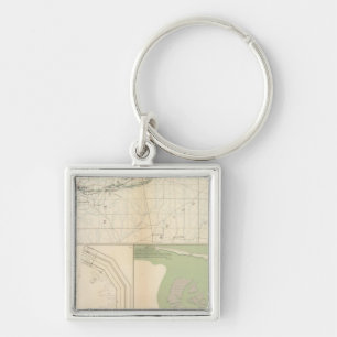 Vicksburg Meridian, fröken Fyrkantig Silverfärgad Nyckelring