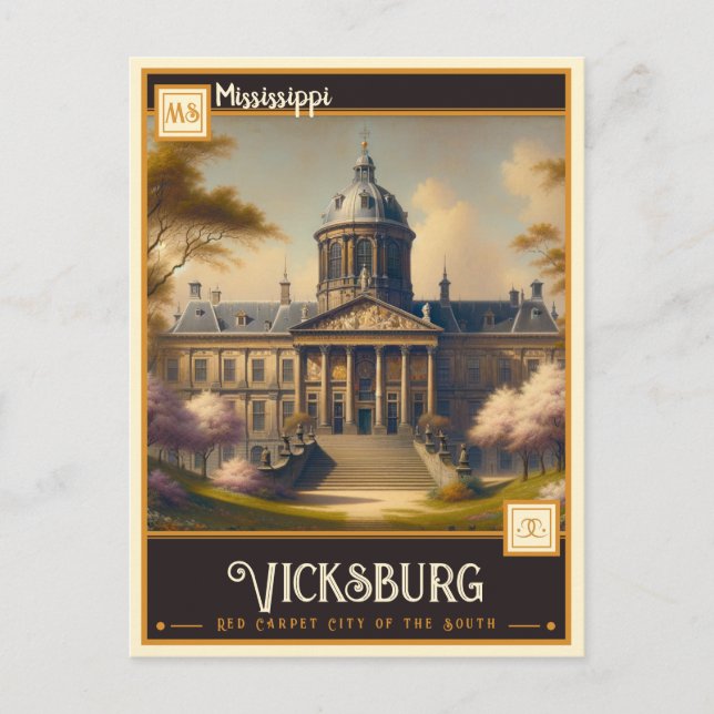 Vicksburg, Mississippi  | Antik Vykort (Framsida)