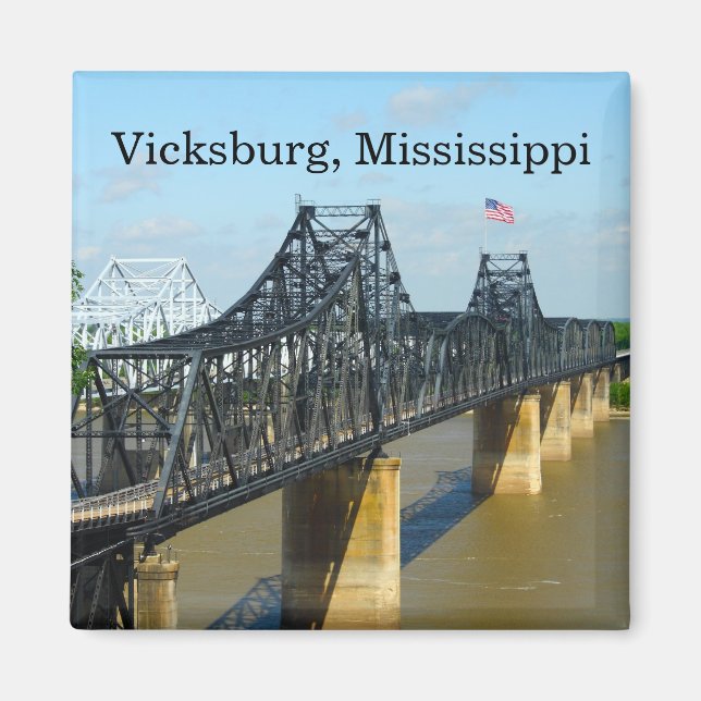 Vicksburg Mississippi River Bridge Magnet (Framsidan)