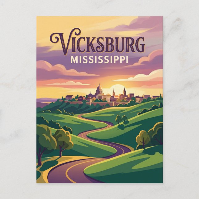 Vicksburg Mississippi Vykort (Framsida)