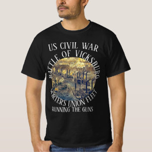VICKSBURG US CIVIL KRIG PORTERS UNION FLEET T SHIRT