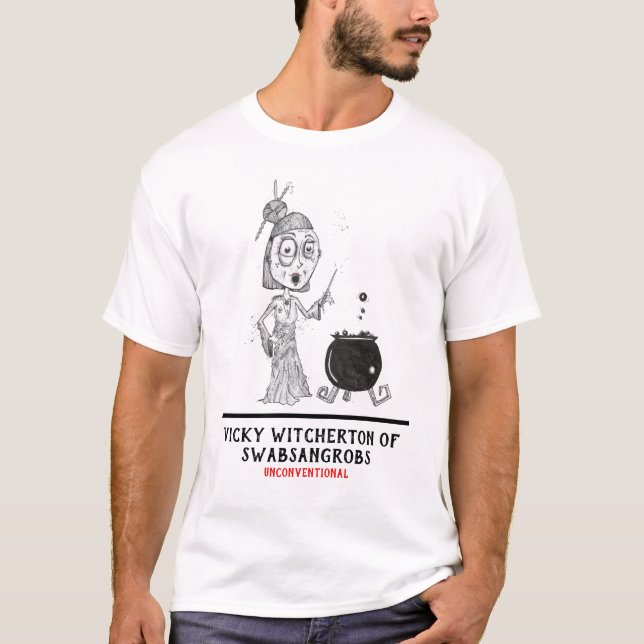 "Vicky Witcherton" vitT-tröja T Shirt (Framsida)