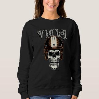 Vicla Gangster Biker Skull Motorcycle Rider  2 T Shirt