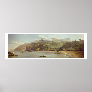 Vico Estense från Sorrento tittar mot Poster