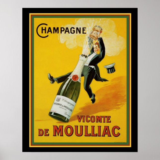 Vicomte de Moulliac Champagne 16 x 20 Poster (Framsidan)