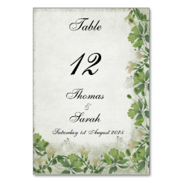 Vicorian Meadow Wedding bjudande Bordsnummer