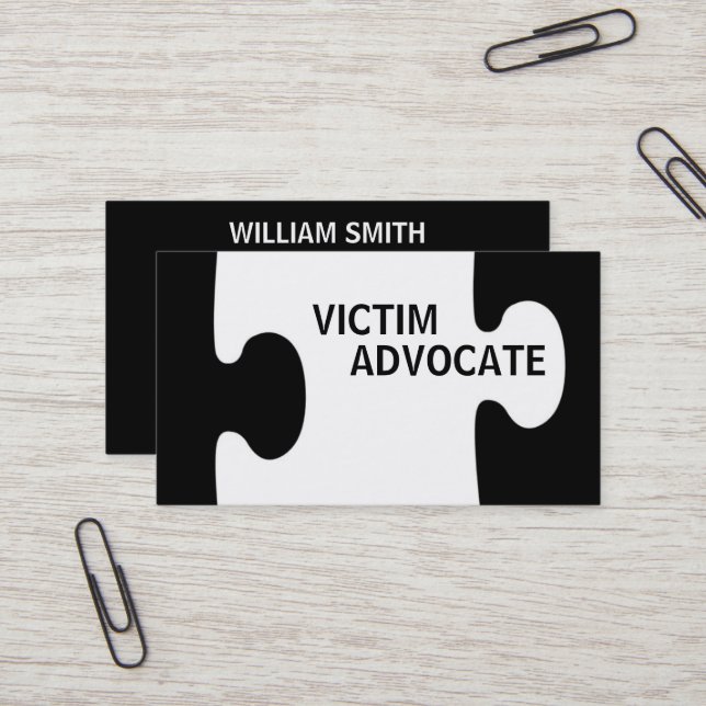 Victim Advocate Puzzle Biet Visitkort (Fram/Back In Situ)