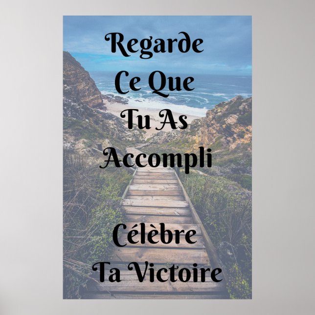 "Victoire" Affiche Citation Positive Poster (Framsidan)