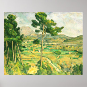 Victoire och Viaduct Paul Cezanne Poster