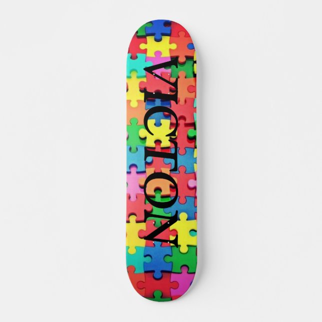 Victon Victory Autism Medvetenhet Skateboard  (Framsida)