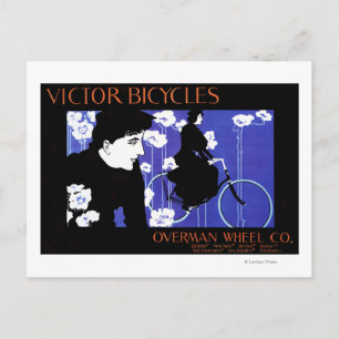Victor Bicycles Overman Wheel Promo Poster Vykort